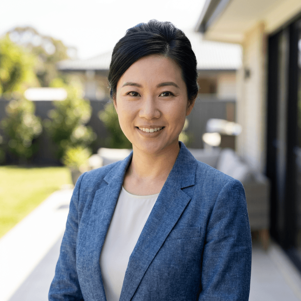 Rachel Kim in a professional blazer